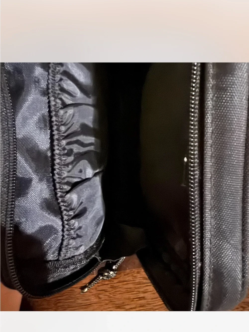 Hello Kitty Black Cosmetic Pouch with Gold Logo
